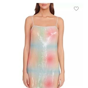 NWT STAUD Jenny Colorful Sequin Dress